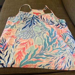 Lilly Pulitzer dusk silk tank top size small